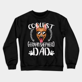 Glasses Coolest German Shepherd Dog Dad Crewneck Sweatshirt